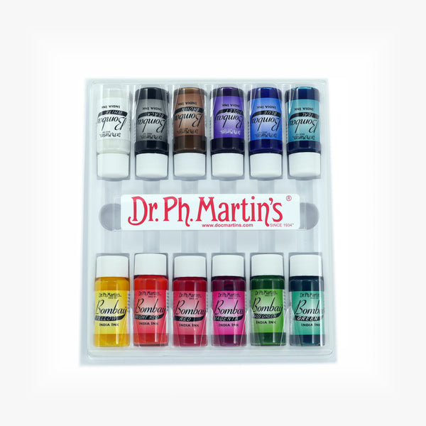 Bombay India Ink, 0.5 oz, Set 1 – Dr. Ph. Martin's | Mfg. Salis Int'l, Inc.